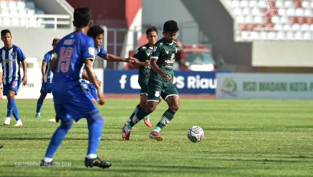 PSPS Riau sukses kalahkan PSMS Medan di laga keempat Grup A Liga 2 2021, Rabu (20/10/21) di Stadion Gelora Sriwijaya, Palembang. Copyright: © Liga Indonesia Baru (LIB)