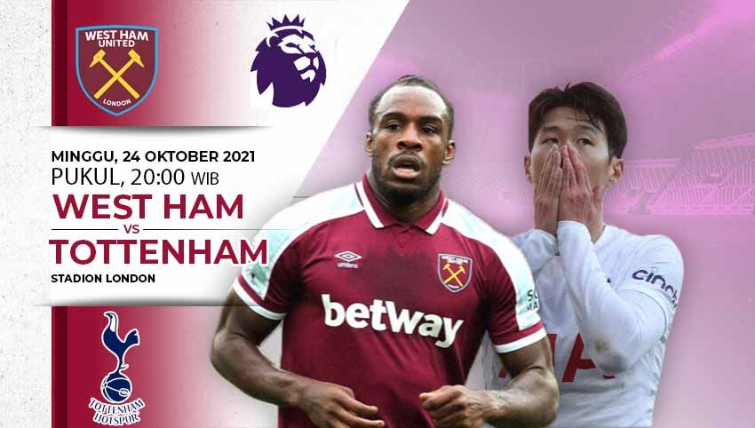 Tottenham Hotspur akan melawat ke Stadion Olimpiade London, markas West Ham United, pada pekan ke-9 Liga Inggris 2021/22, Minggu (24/10/21) pukul 20.00 WIB. Copyright: &copy; INDOSPORT
