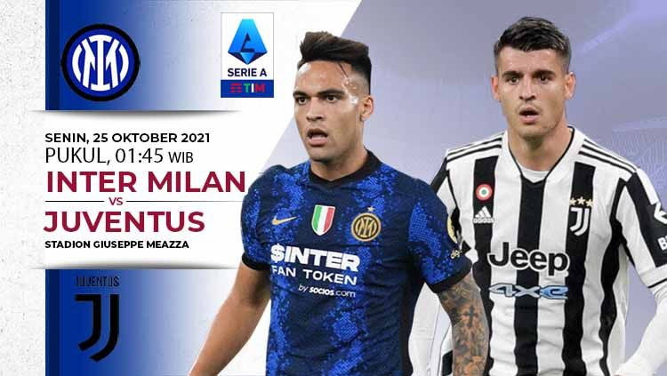 Berikut duel antarlini Inter Milan vs Juventus di laga Serie A Liga Italia, Senin (25/10/21) dini hari WIB. Copyright: © INDOSPORT