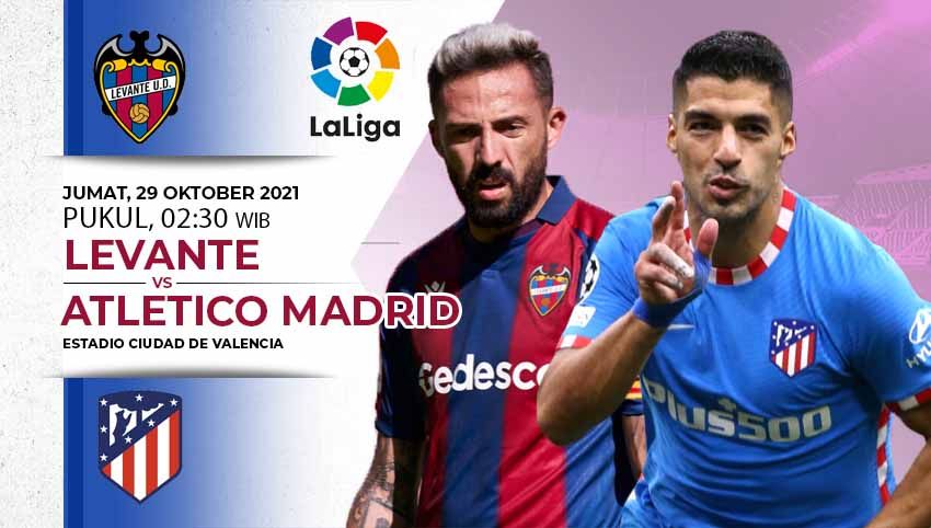 Link Live Streaming Liga Spanyol antara Levante vs Atletico Madrid, Jumat (29/10/21) dini hari WIB. Copyright: © INDOSPORT