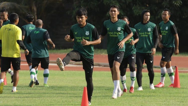 Latihan PSMS Medan menjelang laga Liga 2 2021. Copyright: © Media PSMS Medan