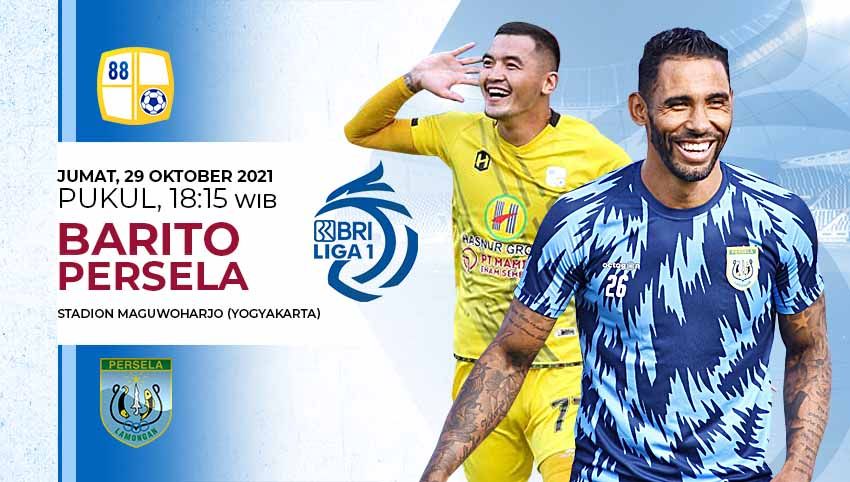 Berikut link live streaming pertandingan lanjutan BRI Liga 1 2021/2022 antara Barito Putera vs Persela Lamongan, Jumat (29/10/21) pukul 18:15 WIB. Copyright: © Grafis:Yanto/Indosport.com