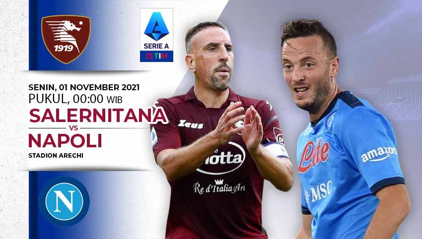 Prediksi pertandingan pekan kesebelasan Liga Italia 2021/2022 antara Salernitana vs Napoli yang akan digelar pada Senin (01/11/21) pukul 00.00 WIB. Copyright: © INDOSPORT