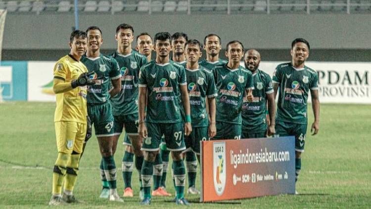 Skuat PSMS Medan menjelang pertandingan Liga 2 2021. Copyright: © Media Officer PSMS Medan.