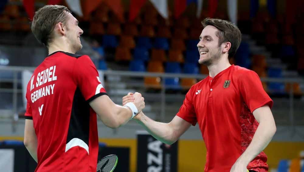 Sang penghancur Leo Rolly Carnando/Daniel Marthin dari Jerman, Mark Lamsfuss, mencurahkan kesedihan mendalam usai dipaksa mundur dari Indonesia Open 2023. Copyright: © bwfworldtour.bwfbadminton