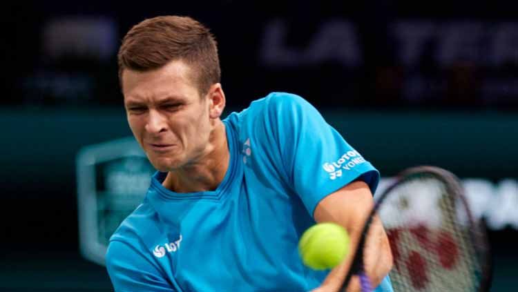 Petenis Polandia, Hubert Hurkacz, lolos ke semifinal Paris Masters sekaligus memastikan tempat di ATP Finals. Copyright: © Tnani Badreddine/Quality Sport Images/Getty Images