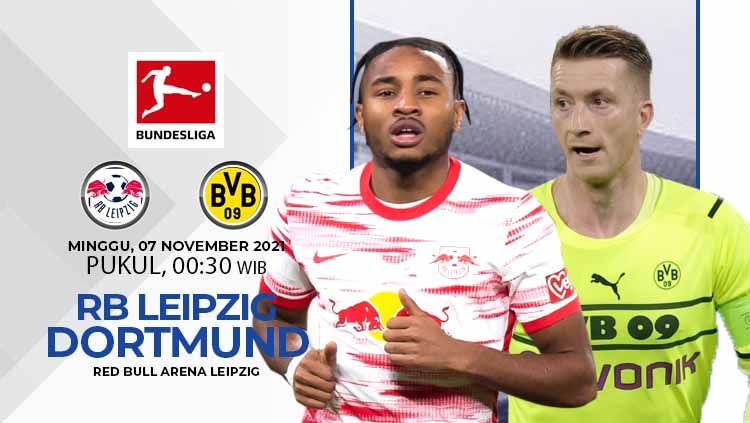 Berikut prediksi pertandingan pekan ke-11 Bundesliga Jerman 2021-22, antara RB Leipzig vs Borussia Dortmund pada Minggu (07/11/21) pukul 00.30 dini hari WIB. Copyright: © INDOSPORT