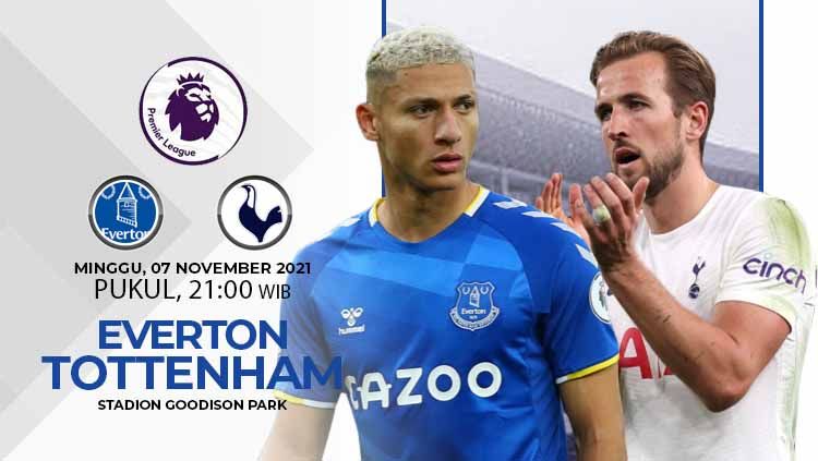 Tottenham Hotspur akan memainkan lawatannya ke Goodison Park markas Everton pada pekan 11 Liga Inggris Minggu (07/11/21). Copyright: © INDOSPORT