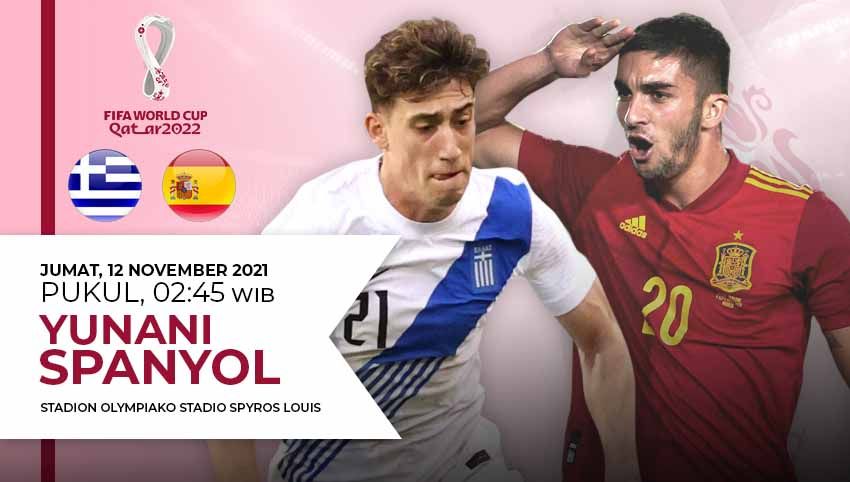 Berikut link live streaming kualifikasi Piala Dunia 2022 Zona Eropa, antara Yunani vs Spanyol pada Jumat (12/11/21) pukul 02:45 dini hari WIB. Copyright: © INDOSPORT