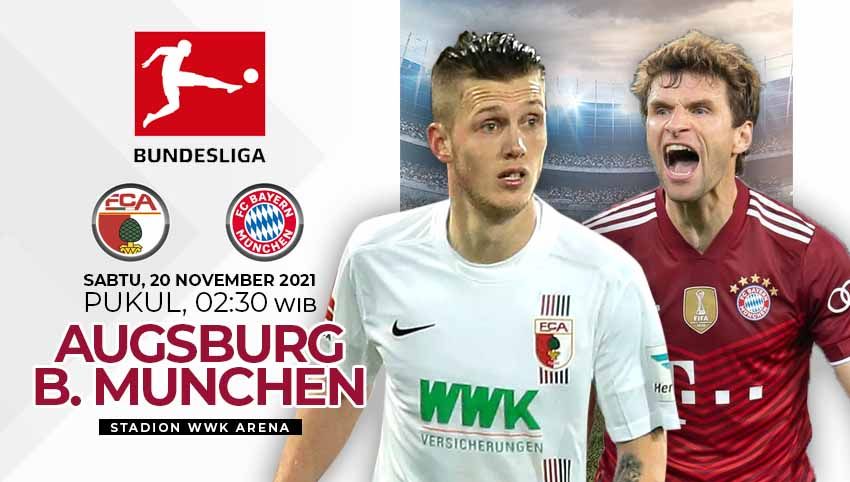 Berikut prediksi pertandingan pekan ke-12 Bundesliga Jerman 2021/22 antara Augsburg vs Bayern Munchen, Sabtu (20/11/21) WIB. Copyright: © INDOSPORT