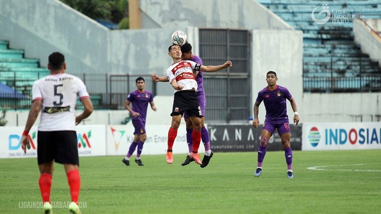 Pertandingan Liga 1 antara Madura United vs Persik Kediri. Copyright: © PT LIB