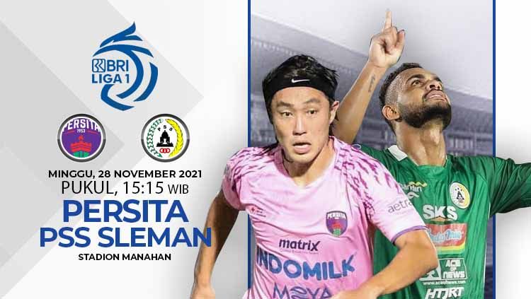 Persita Tangerang akan melawan PSS Sleman di pekan ke-14 Liga 1 2021, Minggu (28/11/21) di Stadion Manahan, Solo. Berikut prediksi bagi laga tersebut. Copyright: © INDOSPORT