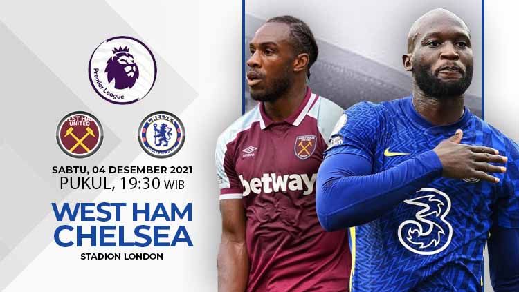 Laga West Ham United vs Chelsea dalam lanjutan Liga Inggris bisa disaksikan melalui siaran live streaming. Copyright: © INDOSPORT
