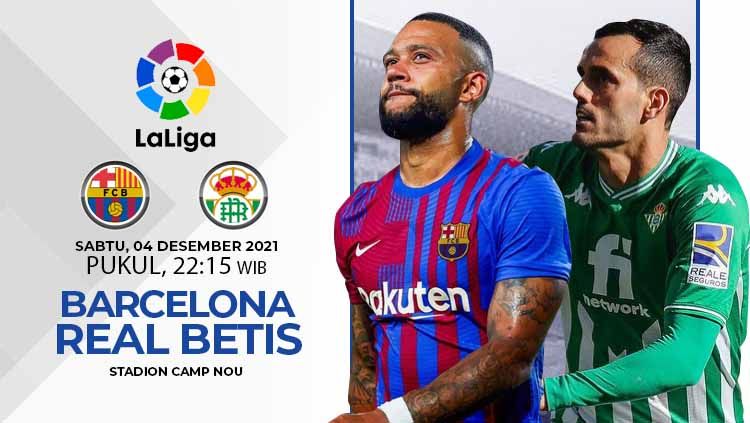 Berikut link live streaming pertandingan Liga Spanyol 2021/22 pekan ke-16 antara Barcelona vs Real Betis. Copyright: © INDOSPORT