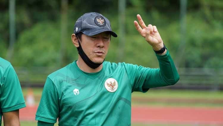 Shin Tae-yong, Latihan Timnas Indonesia jelang Piala AFF 2020 di Singapura Copyright: © pssi