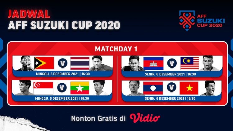 Jadwal dan link streaming Piala AFF 2020 di Vidio. Copyright: © Vidio