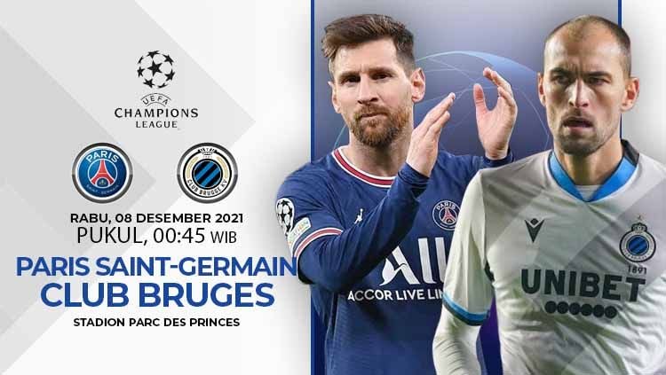 Paris Saint-Germain (PSG) akan segera berhadapan dengan Club Brugge di matchday pamungkas Grup A di mana Anda bisa menyaksikannya melalui live streaming. Copyright: © INDOSPORT