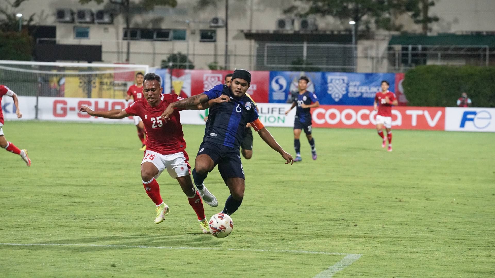 Aksi Irfan Jaya di laga Timnas Indonesia vs Kamboja pada lanjutan Piala AFF 2020. Copyright: © PSSI.
