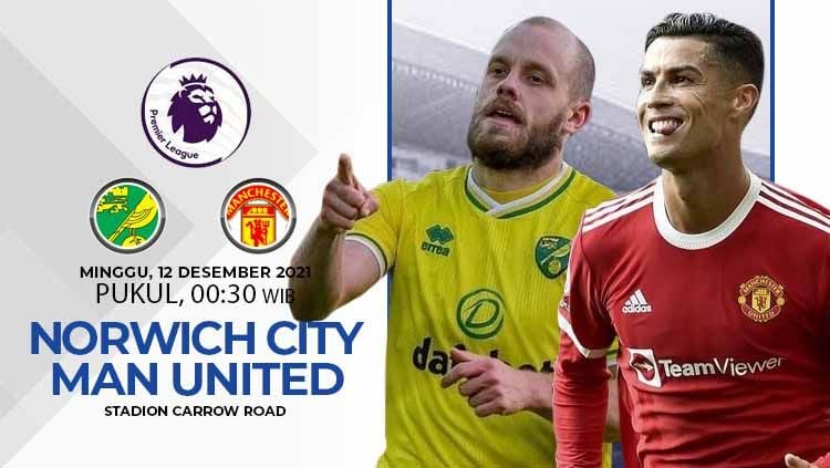 Berikut link live streaming Liga Inggris 2021-22 pekan ke-16, antara Norwich City vs Manchester United pada Minggu (12/12/21) pukul 00:30 WIB. Copyright: © INDOSPORT