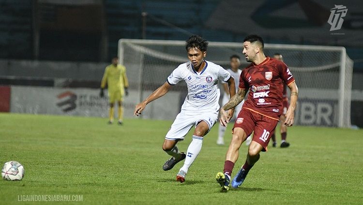 Pertandingan Liga 1 antara Borneo FC vs Arema FC. Copyright: © PT LIB