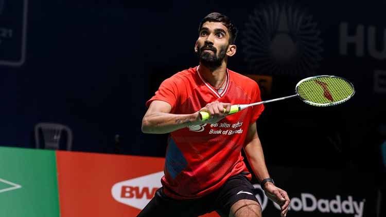 Tunggal putra andalan India, Srikanth Kidambi termasuk dari 20 pebulutangkis yang terpaksa walkover dari babak 16 besar India Open 2022. Copyright: © @srikidambi