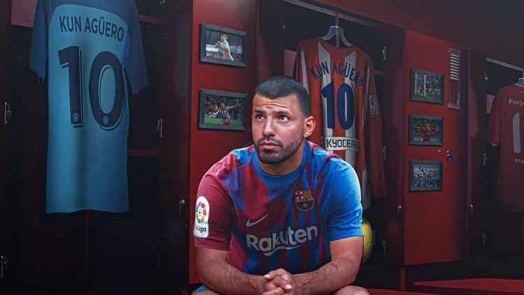 Sergio Aguero resmi pensiun dari sepakbola. Copyright: © barcelona