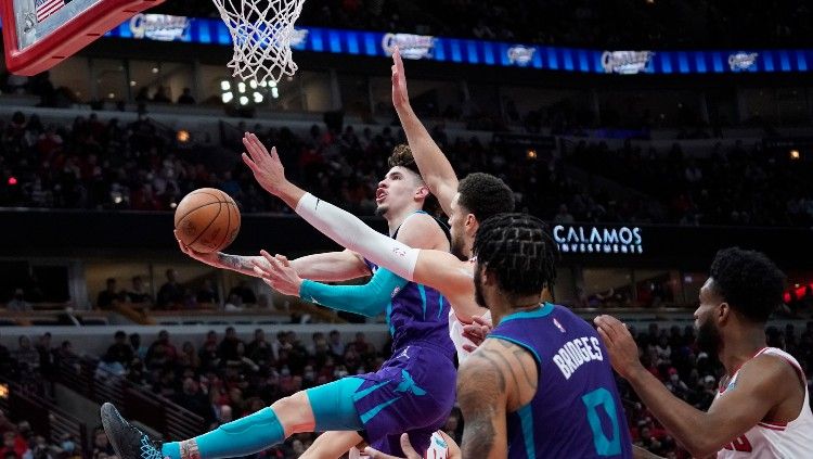 Roster milik Charlotte Hornets, LaMelo Ball. Copyright: © David Banks-USA TODAY Sports