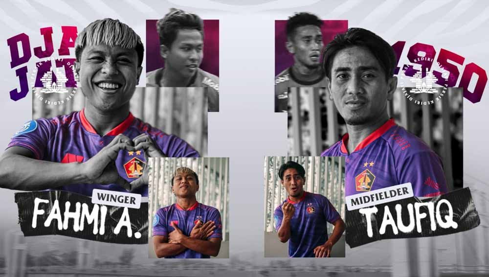 Dua pemain Bali United, Fahmi Al Ayyubi dan M Taufiq yang didatangkan oleh Persik Kediri untuk putaran kedua Liga 1 2021/2022. Copyright: © MO Persik Kediri