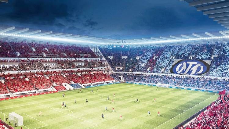 Stadion baru AC Milan dan Inter Milan yang disebut The Cathedral. Copyright: © POPULOUS