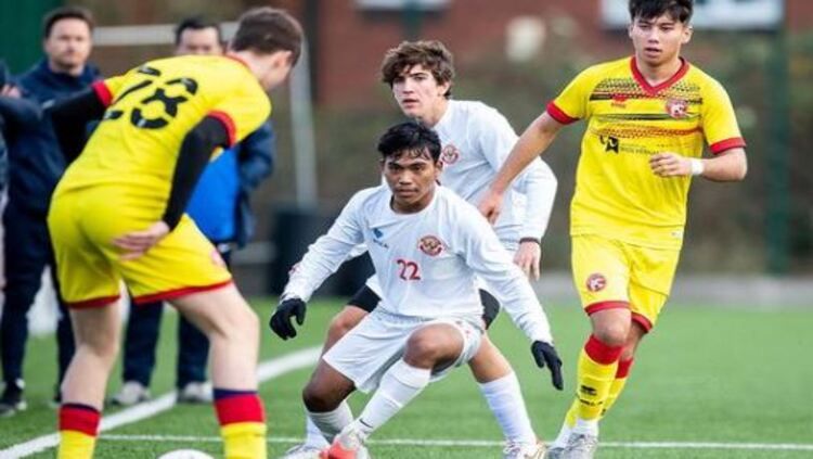 Muhammad Rafly Ikram Selang, pemain Garuda Select 5 yang mencetak gol ke gawang Inter Milan U-17, Rabu (18/01/23). Copyright: © Garuda Select