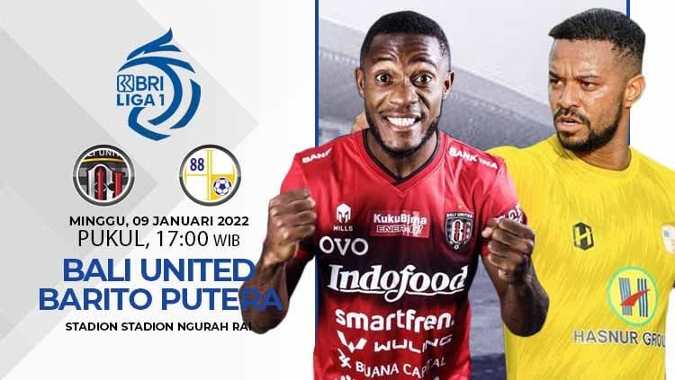 Berikut link live streaming pertandingan pekan ke-18 Liga 1 2021-2022 yang beragendakan duel kebangkitan Bali United vs Barito Putera. Copyright: © INDOSPORT