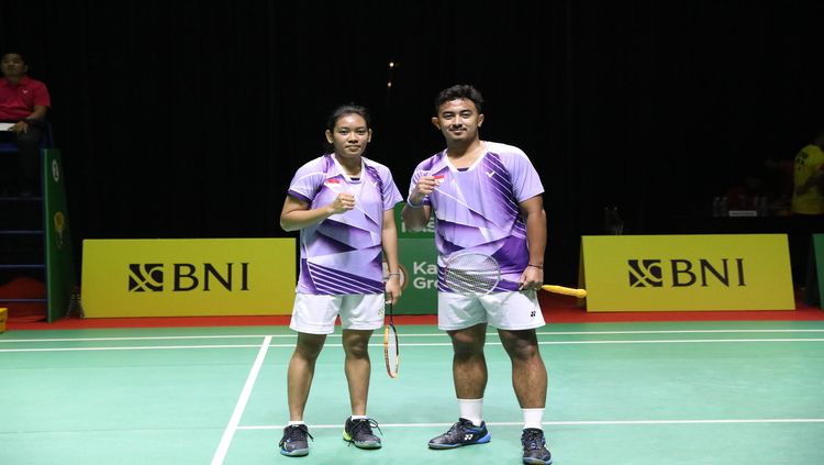 Muhammad Gibran Arfiansyah/Aisyah Salsabila Putri Pranata juara ganda campuran di Seleksi Nasional PBSI 2022. Copyright: © Humas PP PBSI