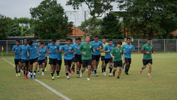 Latihan Timnas Indonesia jelang laga uji coba melawan Timor Leste di Gelora Samudra, Legian, Kuta, Kabupaten Badung. Foto : PSSI Copyright: © PSSI
