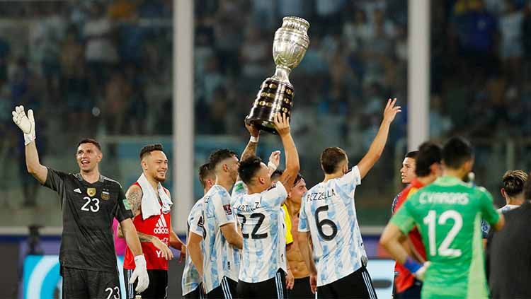 Pertandingan antara Ekuador melawan Argentina di kualifikasi Piala Dunia 2022 akan dilangsungkan hari ini, Rabu (30/03/22) pukul 06:30 WIB. Copyright: © REUTERS/Agustin Marcarian