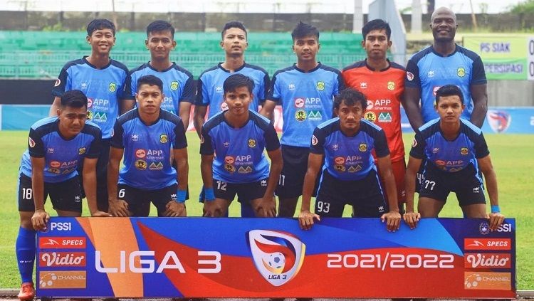 Skuat PS Siak dalam pertandingan Liga 3 2021. Copyright: © Media PS Siak