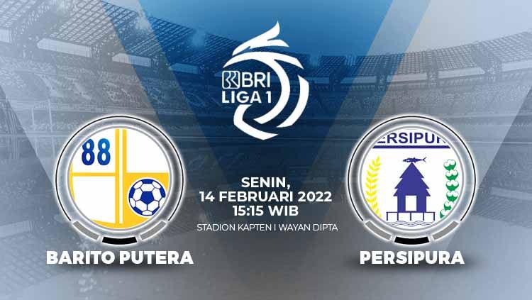 Link live streaming pertandingan pekan ke-25 Liga 1 2021/2022 antara Barito Putera vs Persipura Jayapura yang digelar pada Senin (14/02/22) pukul 15.15 WIB. Copyright: © Grafis: Eli Suhaeli/INDOSPORT