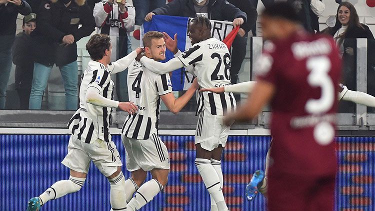 Suasana pertandingan Juventus vs Torino di Liga Italia, Sabtu (19/02/22). Foto: REUTERS/Massimo Pinca. Copyright: © REUTERS/Massimo Pinca