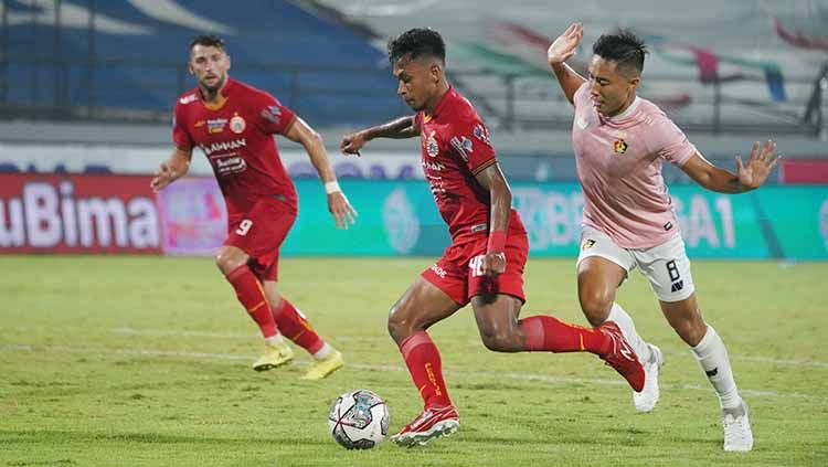 Persija berhasil mengalahkan Persik Kediri 2-1 di pekan ke-26 BRI Liga 1 2021/2022. Copyright: © Khairul Imam/persija