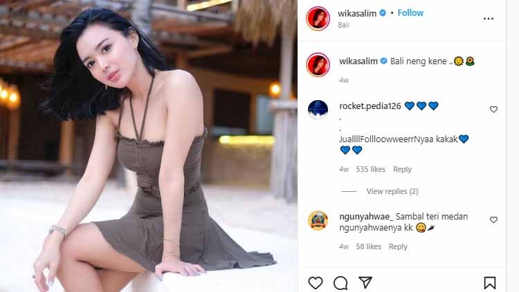 Netizen kagumi body goals Wika Salim yang gemar latihan olahraga tinju. Copyright: © INSTAGRAM/wikasalim