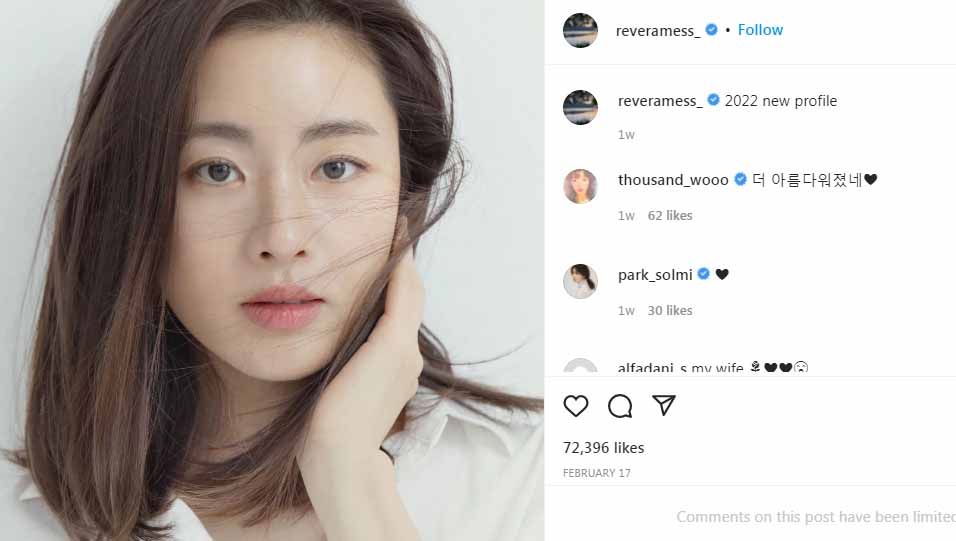 Aktris asal Korea Kang Sora. Foto: Instagram@reveramess_ Copyright: &copy; Instagram@reveramess_