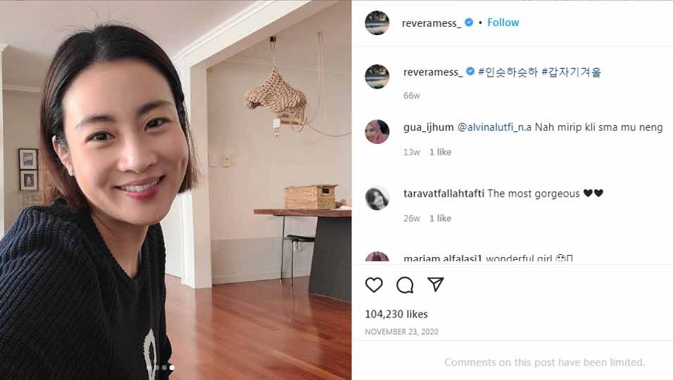 Aktris asal Korea Kang Sora. Foto: Instagram@reveramess_ Copyright: &copy; Instagram@reveramess_