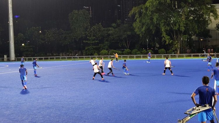 Timnas Hoki outdoor putra Indonesia sukses mengukir sejarah setelah berhasil lolos ke ajang Asian Games 2022. Copyright: © Media PP FHI