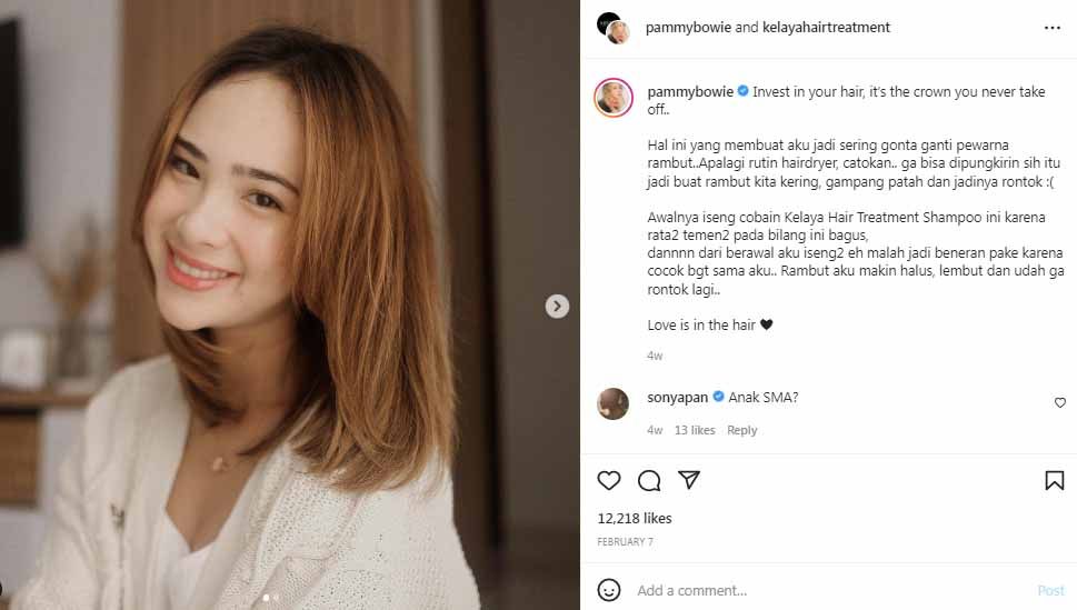 Selain mendapatkan asupan vitamin D yang baik untuk tubuh, kegiatan berjemur seperti yang dilakukan artis Pamela Bowie memiliki manfaat lainnya. Copyright: &copy; Instagram@pammybowie