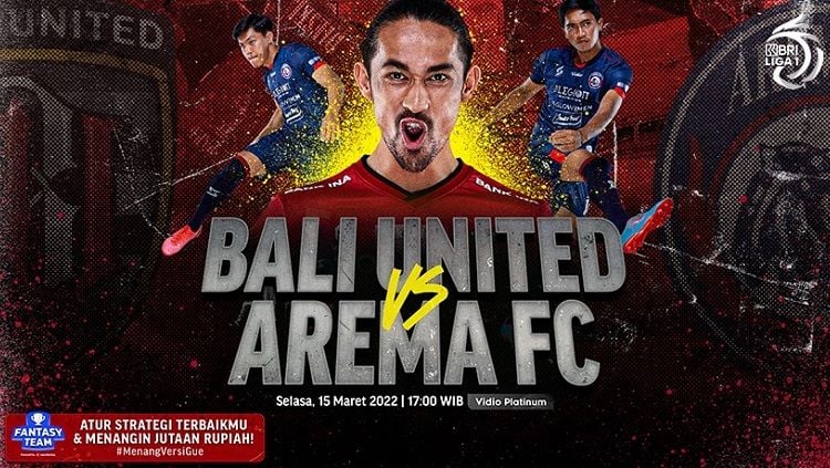 Link Live Streaming Super Big Match BRI Liga 1: Bali United vs Arema di Vidio. Copyright: © Vidio.com