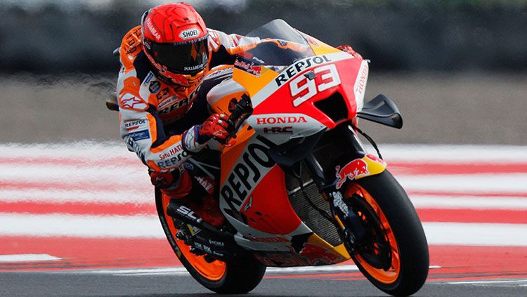Pembalap MotoGP Repsol Honda, Marc Marquez Copyright: © REUTERS/Willy Kurniawan