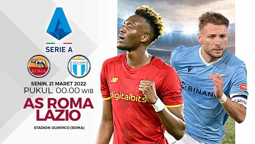 Prediksi pertandingan antara AS Roma vs Lazio (Serie A Italia), Senin (21/03/22). Foto: Reuters/Alberto Lingria/Alberto Lingria Copyright: © Grafis: Yuhariyanto/SOICAUMIENBAC.cc
