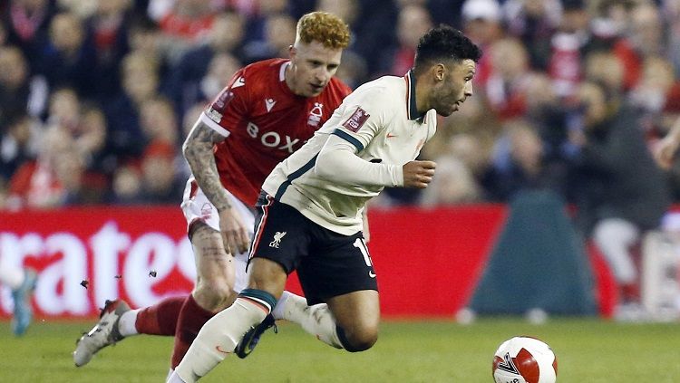 Alex Oxlade-Chamberlain di laga Piala FA Nottingham Forest vs Liverpool (REUTERS/Craig Brough) Copyright: © REUTERS/Craig Brough