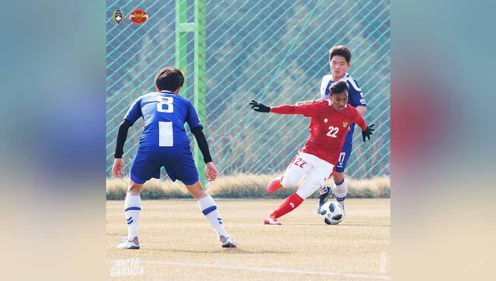 Laga antara Timnas U-19 vs Yeungnam University. Foto: PSSI Copyright: © PSSI