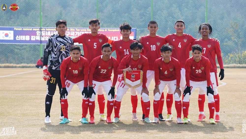 Timnas Indonesia U-19 berhasil memutus tren negatif usai meraih kemenangan atas Daegu University di pemusatan latihan di Korea Selatan. Copyright: © PSSI