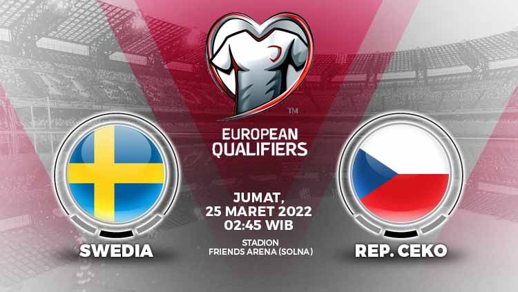 Pertandingan antara Swedia vs Republik Ceko (Kualifikasi PD Eropa). Copyright: © Grafis: Yuhariyanto/INDOSPORT.com